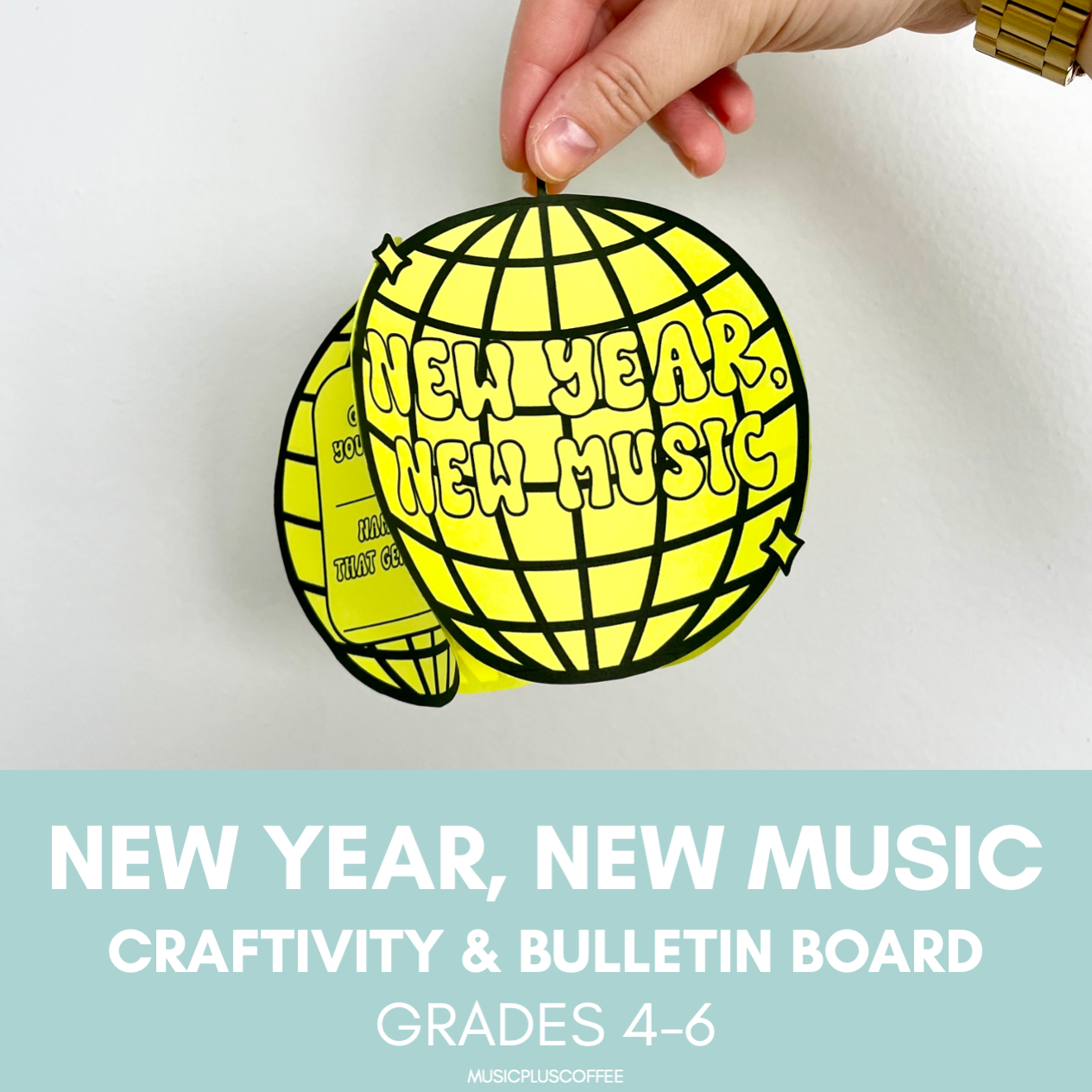 New Year, New Music | Craftivity & Bulletin Board Set