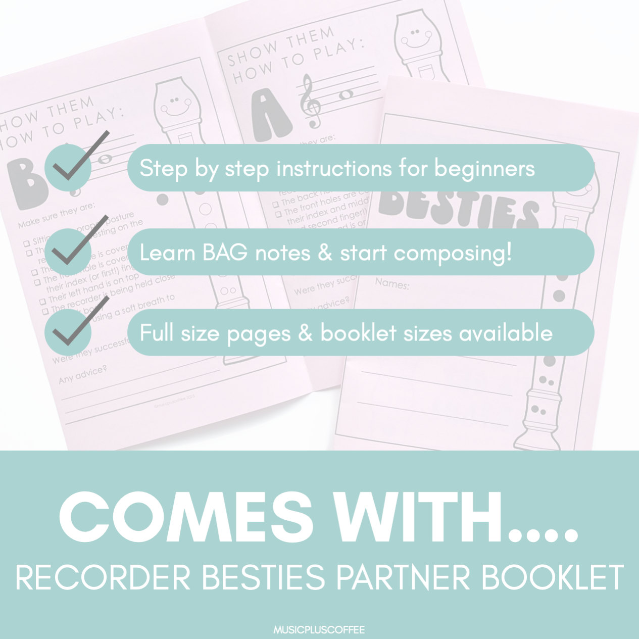 Recorder Besties | Partner Beginner Booklet | Music Printables