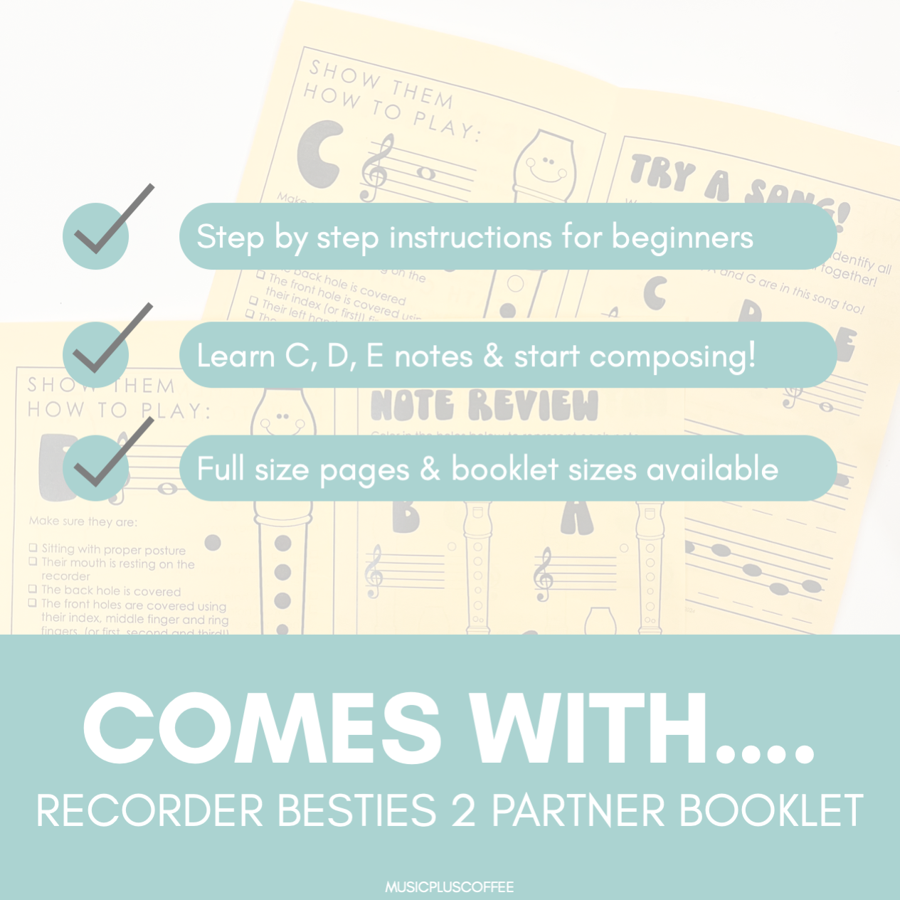 Recorder Besties 2 | Partner Beginner Booklet | Music Printables