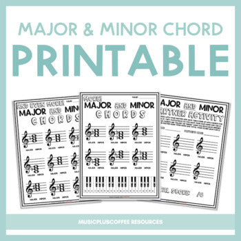 Major and Minor Chords | Printables