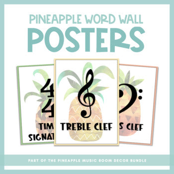 Word Wall Posters | Pineapple Music Room Decor