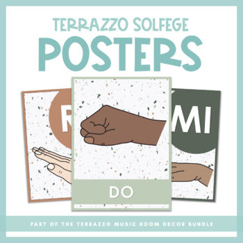 Solfege Posters | Terrazzo Music Room Decor