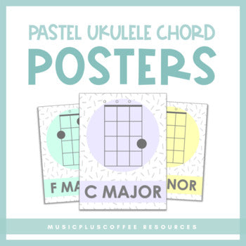 Pastel Ukulele Chord | Posters
