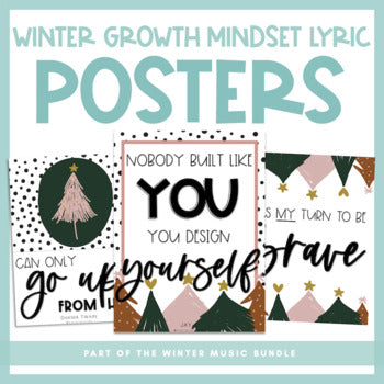 Winter Growth Mindset Lyric | Posters