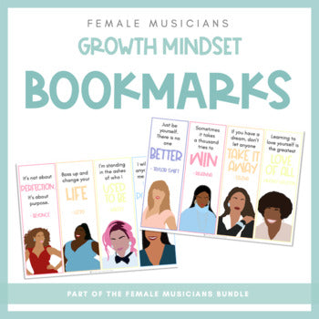 Female Musicians Growth Mindset | Bookmarks