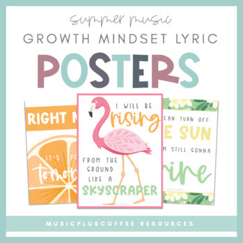 Summer Growth Mindset Lyric | Posters