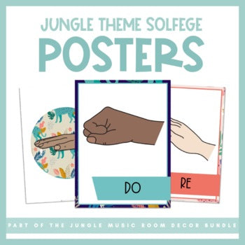 Solfege Posters | Jungle Music Room Decor