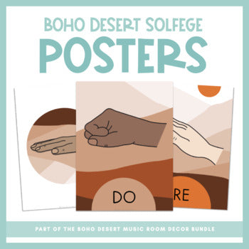 Solfege Posters | Boho Desert Music Room Decor