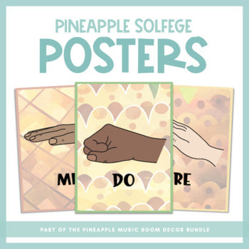 Solfege Posters | Pineapple Music Room Decor