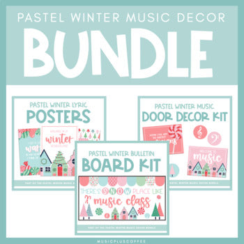 Pastel Winter Music Decor Bundle