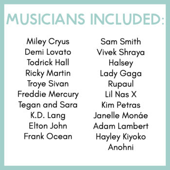 2SLGBTQIA+ Pride Month Musicians Quotes | Posters