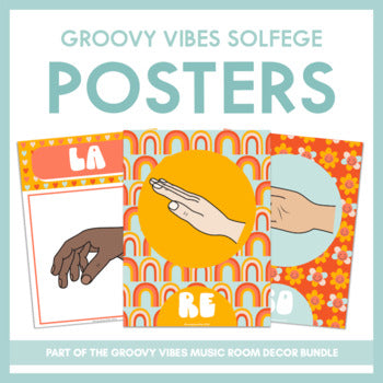 Solfege Posters | Groovy Vibes Music Room Decor
