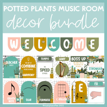 Potted Plants Music Room Decor