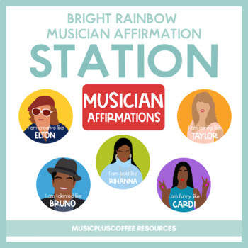 Bright Rainbow Musician Affirmation Station