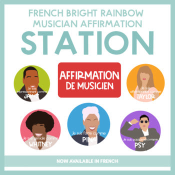 French Bright Rainbow Musician Affirmation Station
