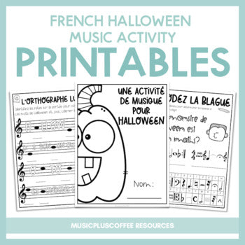 French Halloween Music Activities | Printables