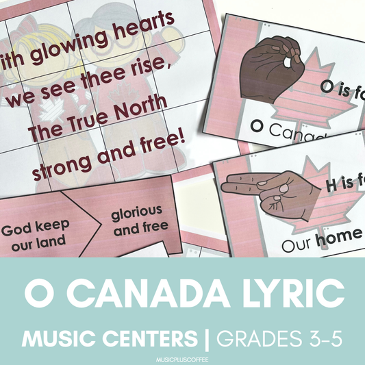 O Canada Lyric Activities | Music Centers | Back To School Activity