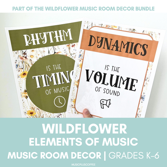 Elements of Music Posters | Wildflower Music Room Decor