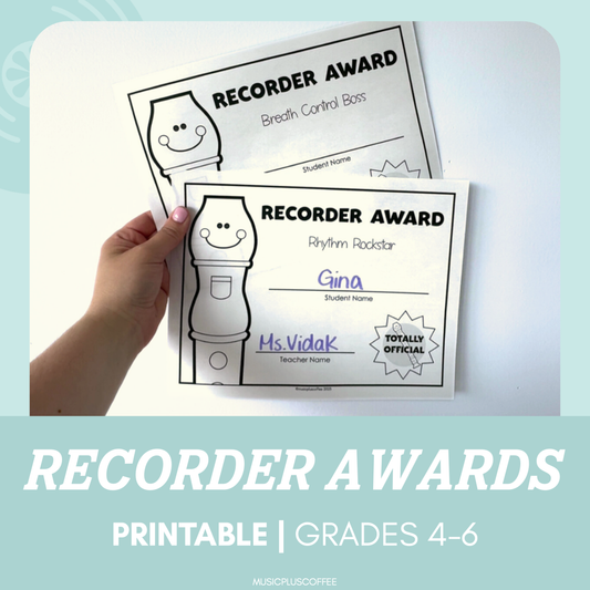 Recorder Awards - Superlatives | Printable