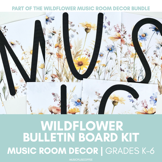 Wildflower Bulletin Board Kit | Wildflower Music Room Decor