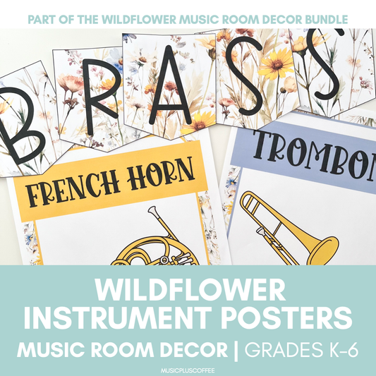 Instrument Posters | Wildflower Music Room Decor