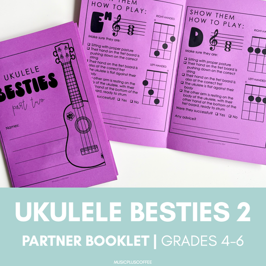 Ukulele Besties 2 | Partner Ukulele Booklet | Music Printables