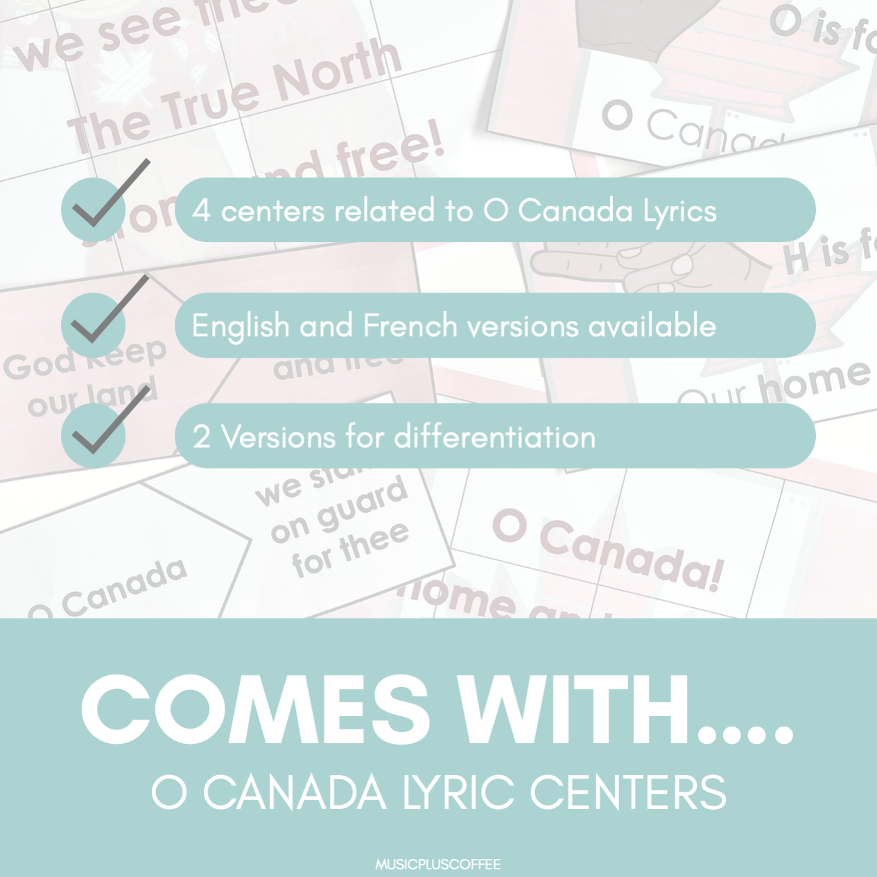 O Canada Lyric Activities | Music Centers | Back To School Activity