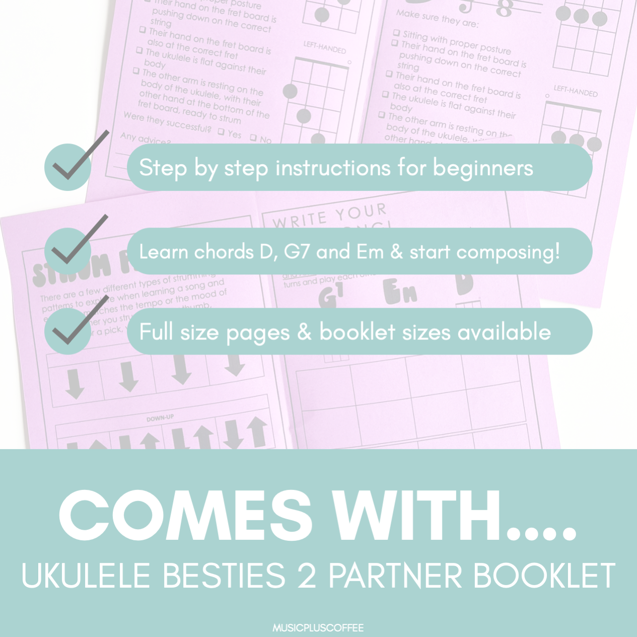 Ukulele Besties 2 | Partner Ukulele Booklet | Music Printables