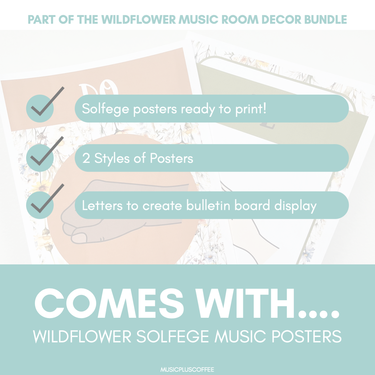 Solfege Posters | Wildflower Music Room Decor