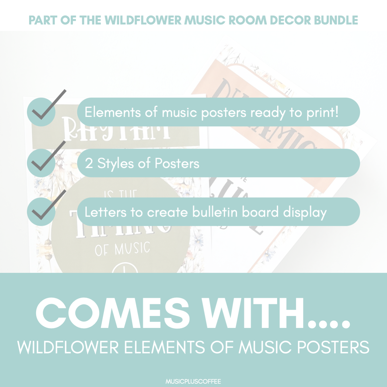 Elements of Music Posters | Wildflower Music Room Decor