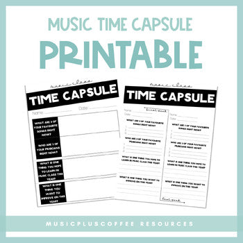 Music Time Capsule | Printable Activity & Distance Learning