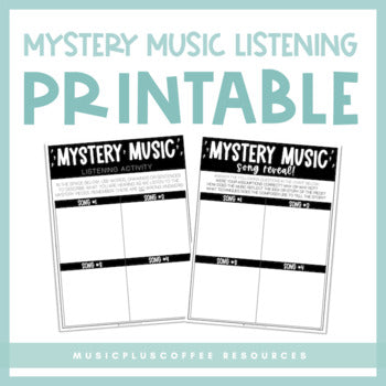 Mystery Music Listening Activity | Printable