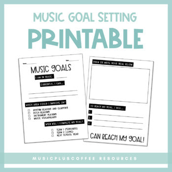 Music Goal Setting | Printable