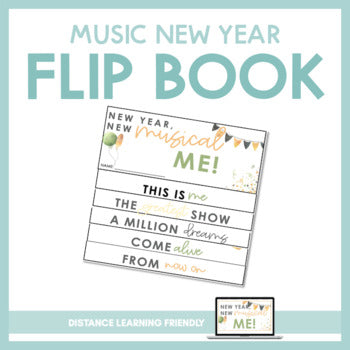 Music New Year 2023 Flip Book | Printable and for Google Slides™