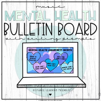 Mental Health Bulletin Board Prompts for Google Slides™ | Distance Learning