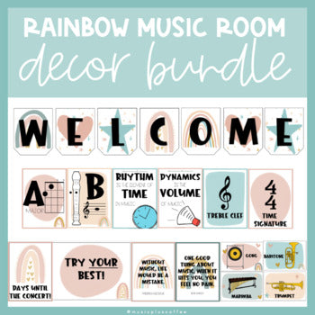 Rainbow Theme | Music Room Decor