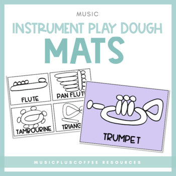 Music Instrument Play Dough Mats | Printable Activity