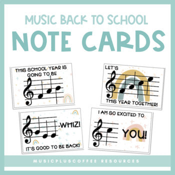 Music Teacher Back To School Note Cards | Free!
