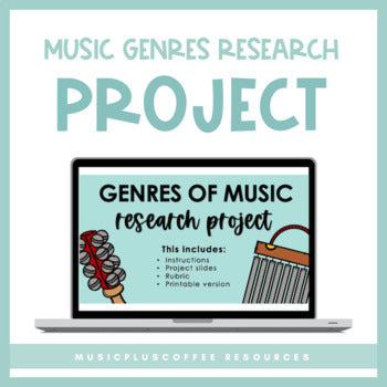 Genres of Music Research Project for Google Slides™ | Distance Learning