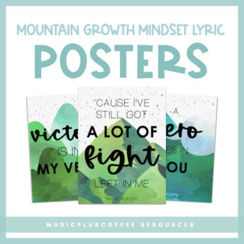 Mountain Growth Mindset Lyric | Posters