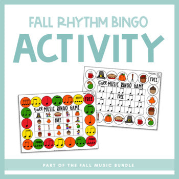 Fall Rhythm Bingo Game | Printable & Distance Learning Activity