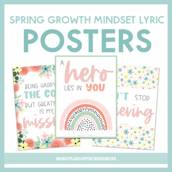 Spring Growth Mindset Lyric | Posters