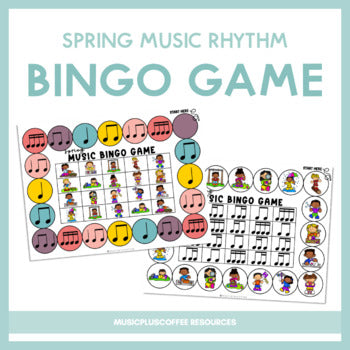 Spring Rhythm Bingo Game | Printable & Distance Learning Activity