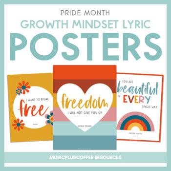 Growth Mindset Lyric | Pride Month 2SLGBTQIA+ Posters