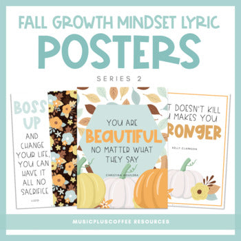 Fall Growth Mindset Lyric | Posters - Series 2