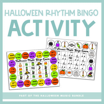 Halloween Rhythm Bingo Game | Printable & Distance Learning Activity