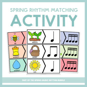 Spring Music Rhythm Matching Activity | Printable