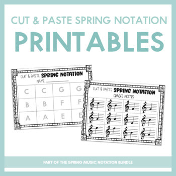 Cut & Paste Spring Music Notation | Printable