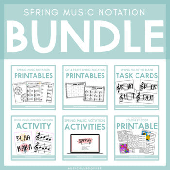 Spring Music Notation Bundle