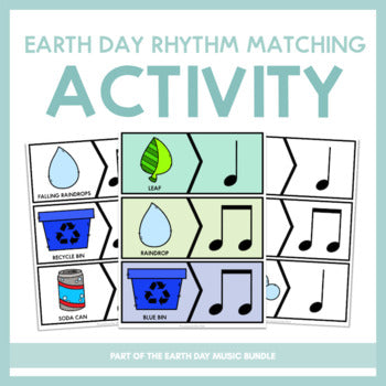 Earth Day Rhythm Matching Activity | Printable